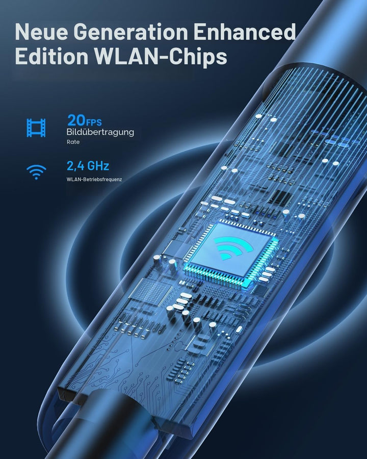 Dual Lens Endoskopkamera, 1080P HD Endoskop-Kamera mit Licht Handy Wasserdichtes Ip67 Kein WLAN Erfo