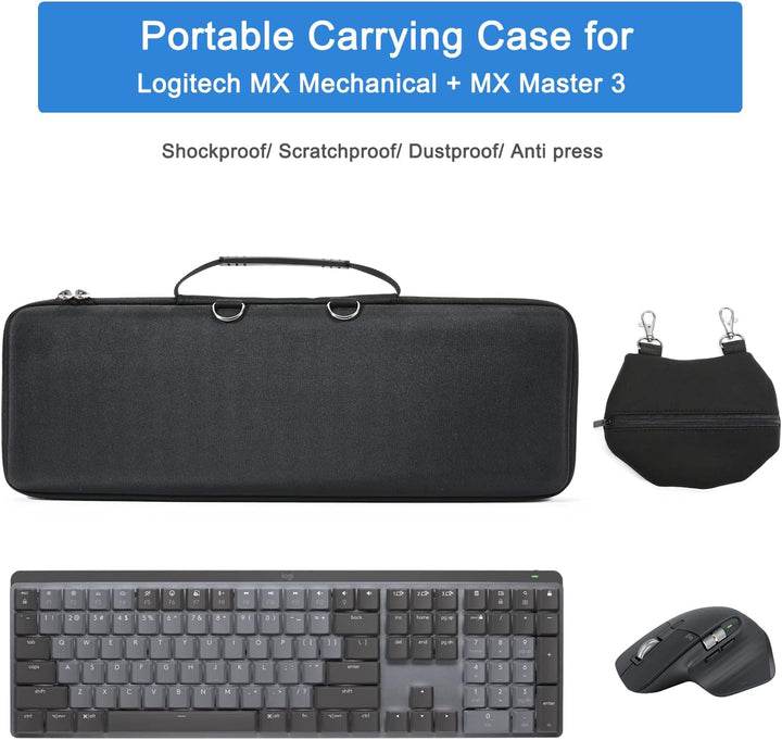 RAIACE Hartschalenkoffer kompatibel mit MX Mechanical Illuminated Performance Keyboard Steht nur EIN