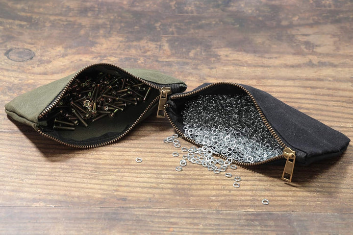 Werkzeugbeutel aus gewachstem Segeltuch, 1 Set von 4-Pack (schwarz,Khaki,Navy,Armeegrün) S1, S1