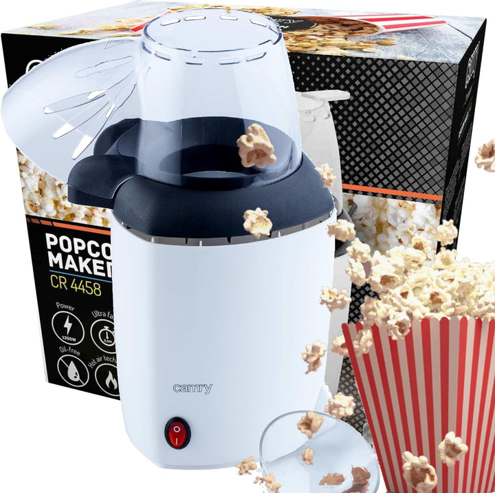 Camry CR 4458 CR4458 Popcorn Popcornmaschine, Kunststoff, weiss