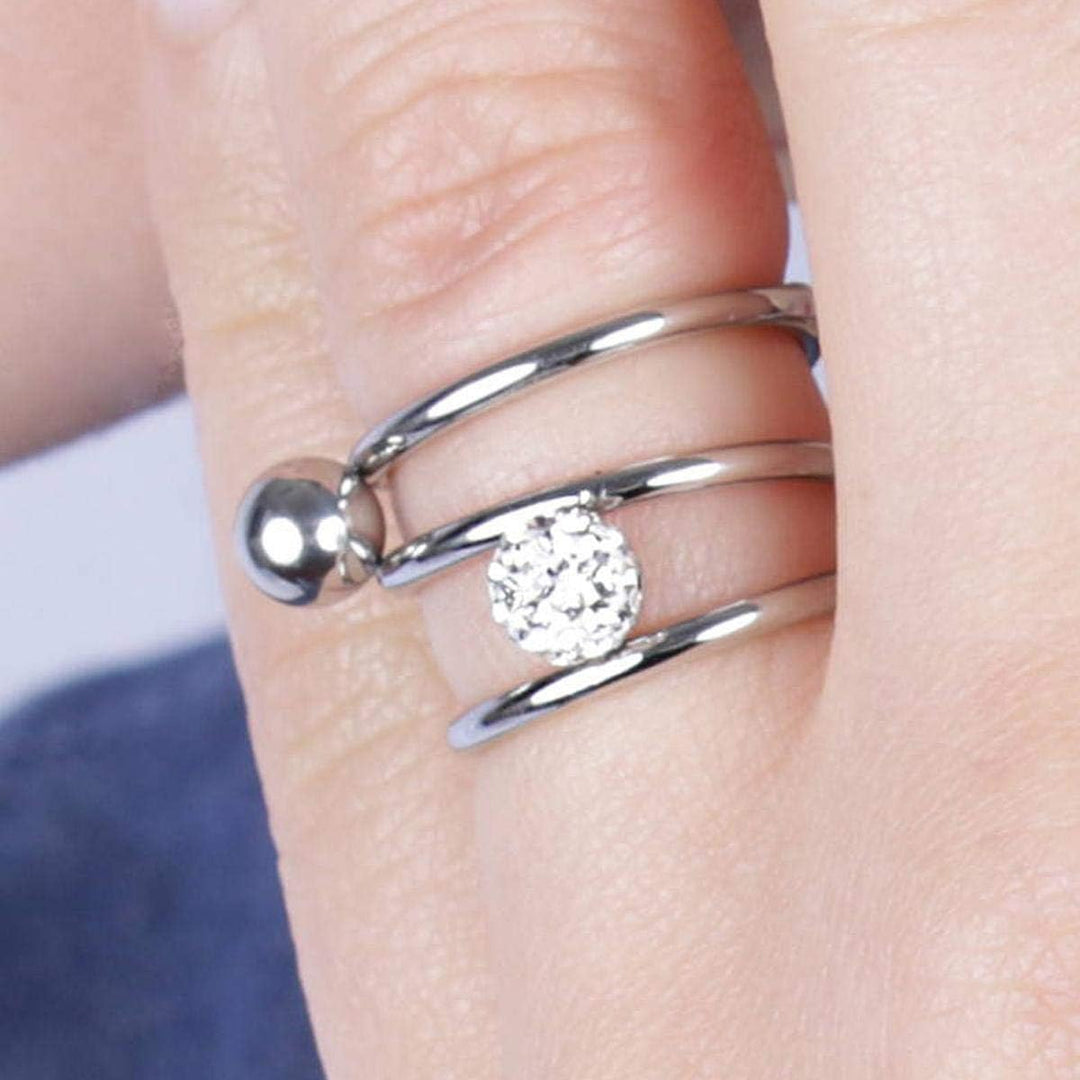Morellato Damen-Ring Luminosa Collection Stahl Kristall SAET09012 Talla única, Talla única