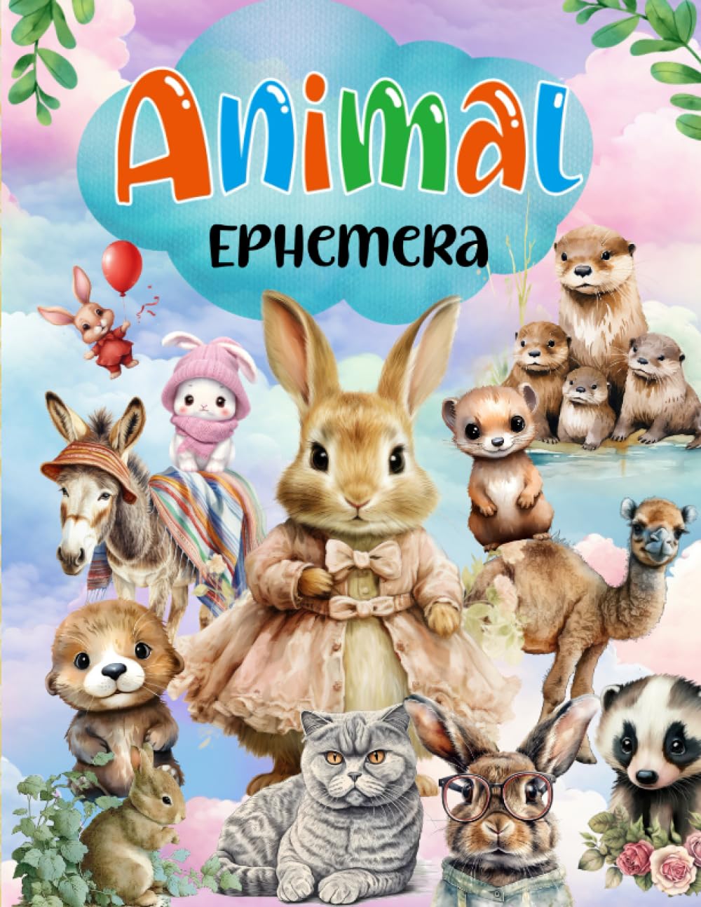 Animal Ephemera Book: High Quality Images Of Dogs, Cats, and Rabbits For Scrapbooking, Ephemera, Vin