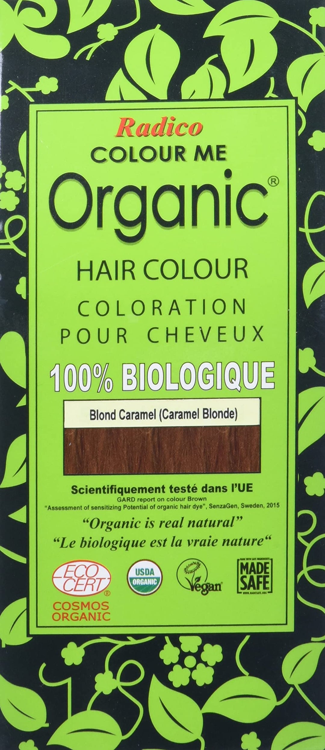 Radico Colour Me Organic Pflanzenhaarfarbe Karamell-Blond (bio, vegan, Naturkosmetik) KaramellBl hel