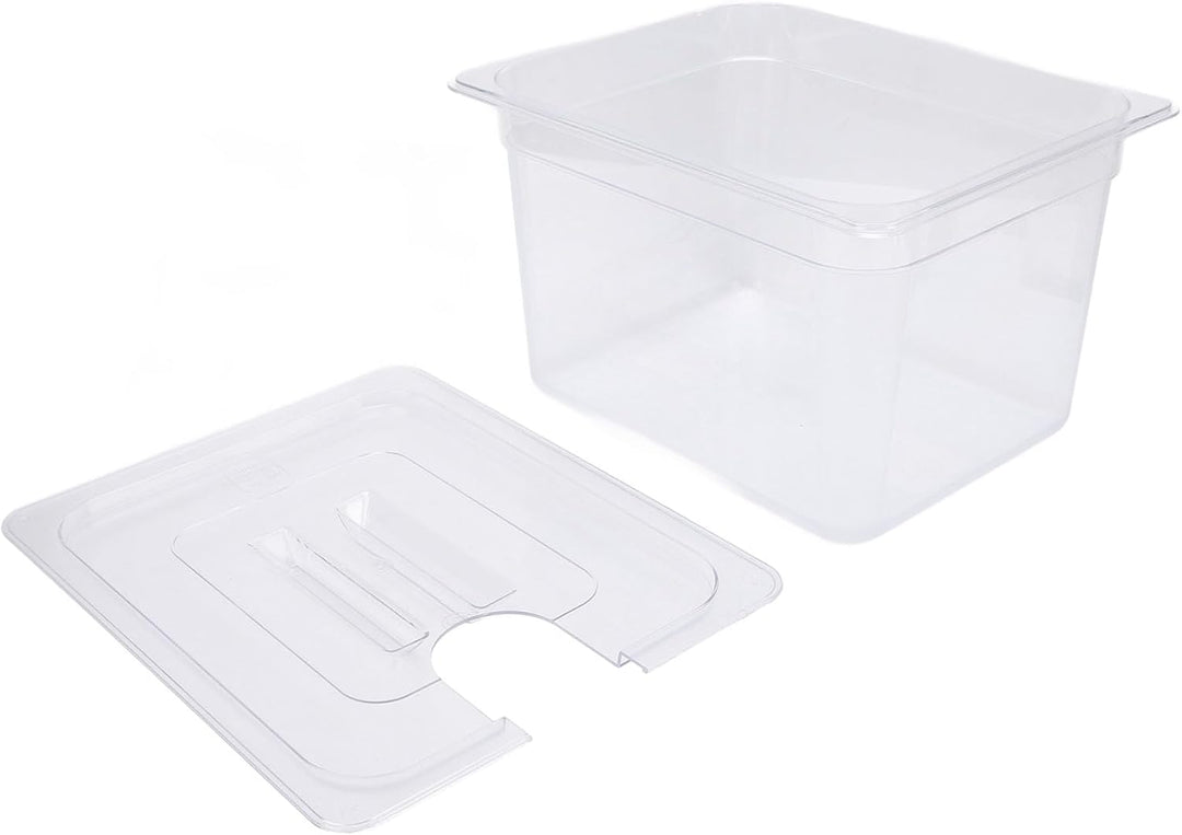 Sous Vide Behälter mit Deckel und Rack, 12L grosses Fassungsvermögen Slow Cooker Behälter Lebensmitt