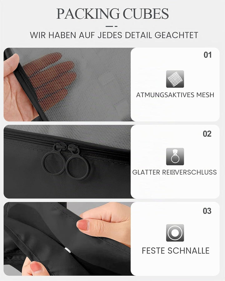 Anjing koffer Organizer 10-teilig, Packing Cubes, leichte Reisegepäck-Organizer, wasserdicht, platzs