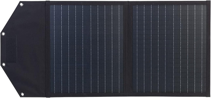 revolt Solar faltbar: Faltbares Solarpanel, 2 monokristalline Solarzellen, MC4-komp., 50 W (Faltbare