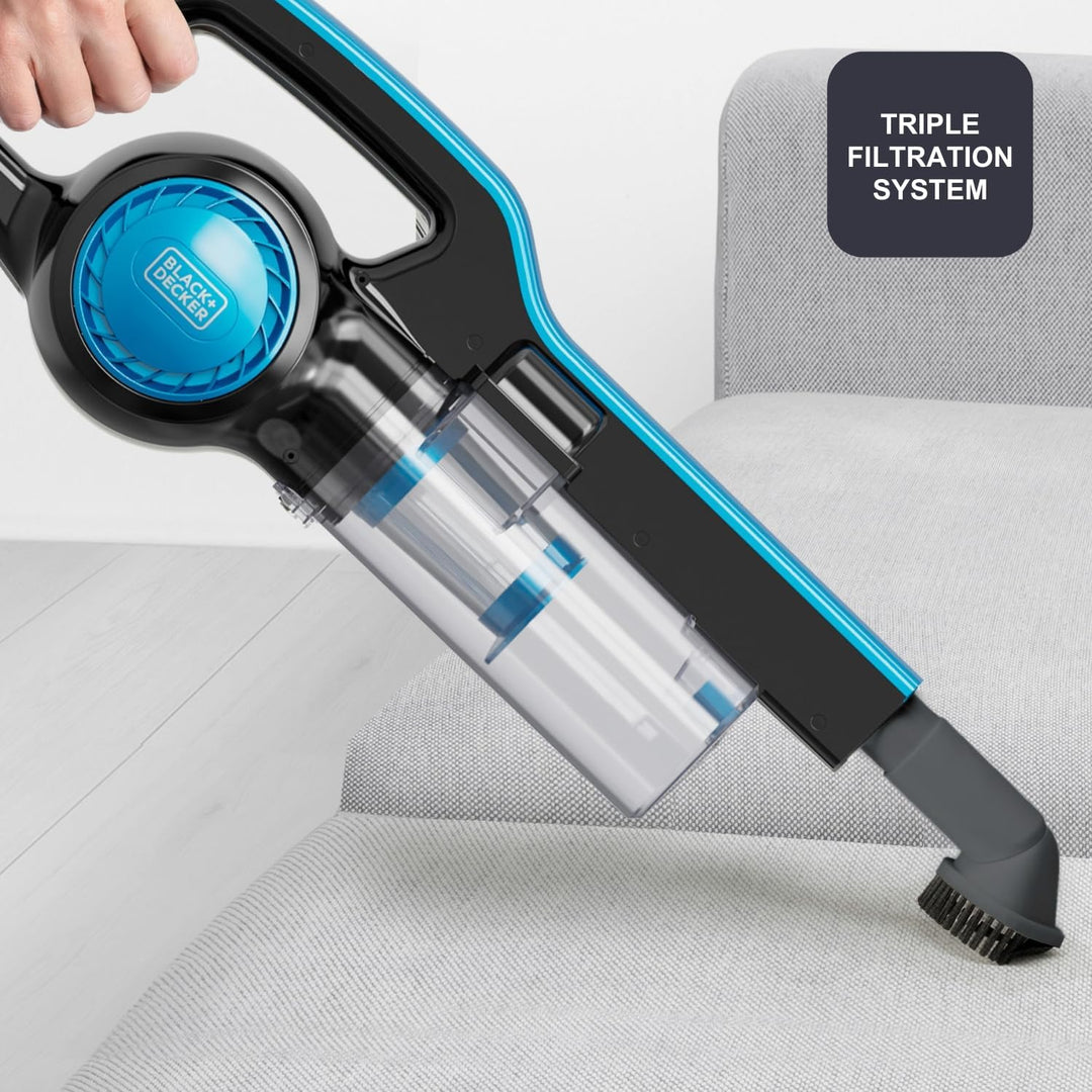 BLACK+DECKER - Stielstaubsauger mit Kabel 600W | 3 in 1: Stiel, Handstaubsauger & Fugendüse | Zyklon