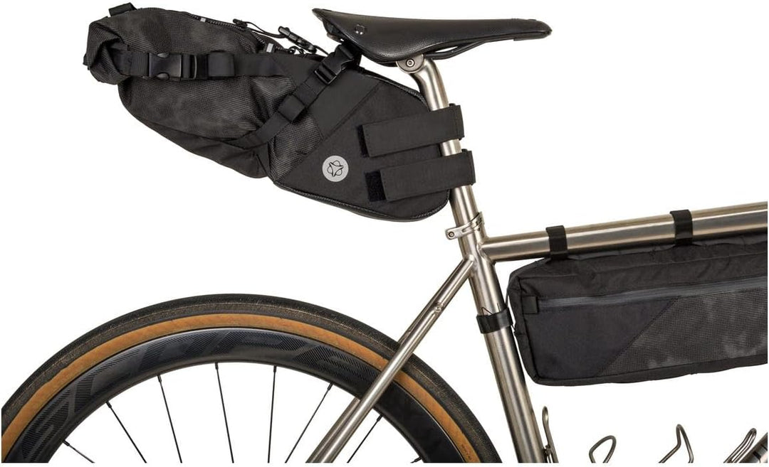 AGU Seat-Pack Satteltasche Fahrrad, 10L Fahrradtasche Sattel für Bikepacking, Wasserabweisend, Refle