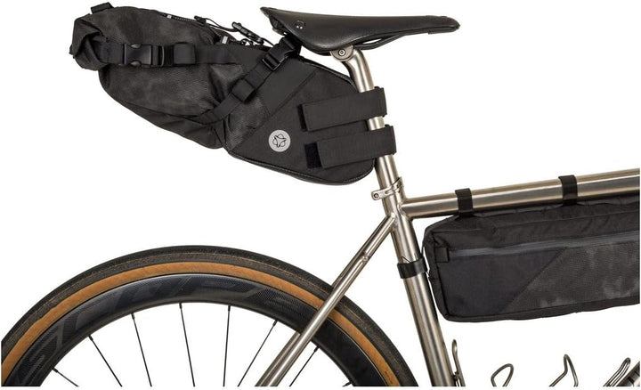 AGU Seat-Pack Satteltasche Fahrrad, 10L Fahrradtasche Sattel für Bikepacking, Wasserabweisend, Refle