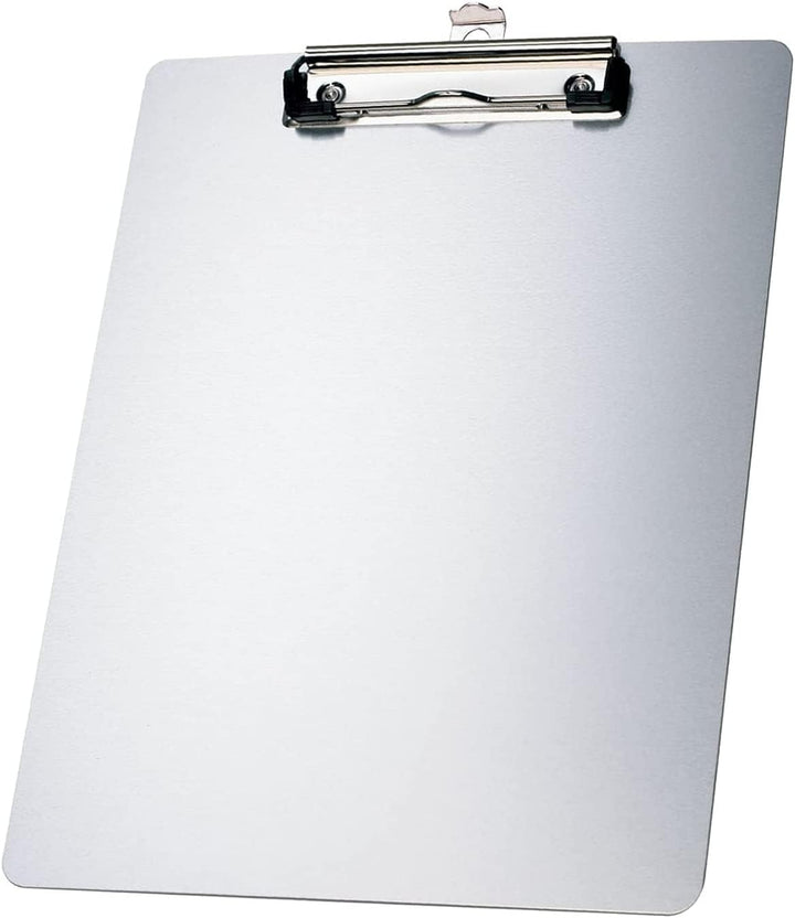 6er Alu Klemmbrett A4 mit gummierter Metalklemme, Schreibbrett DIN A4 mit Aufhängeose, Pad Halter Cl