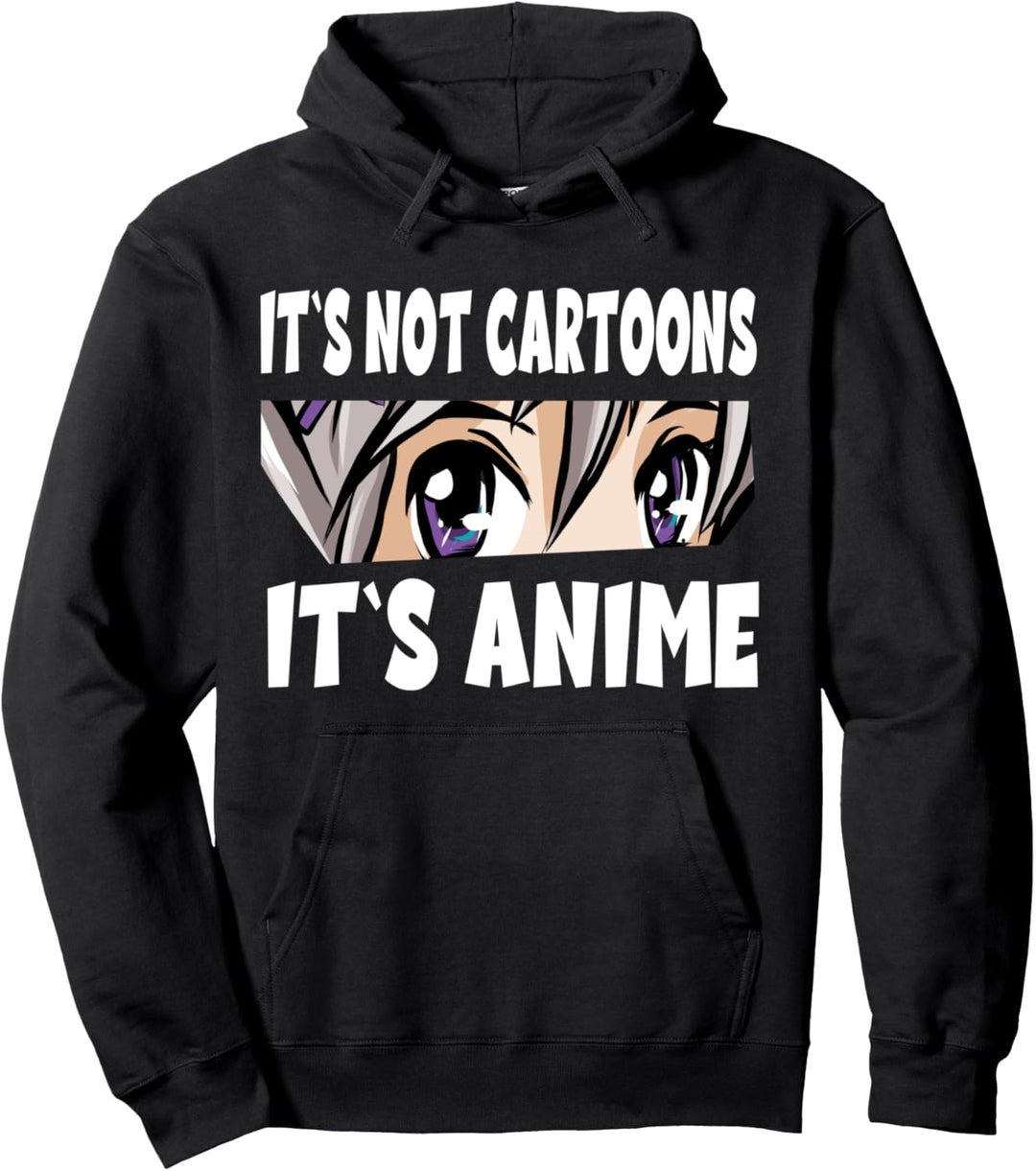 Anime Merch It's Not Cartoons It's Anime Girl Manga Pullover Hoodie