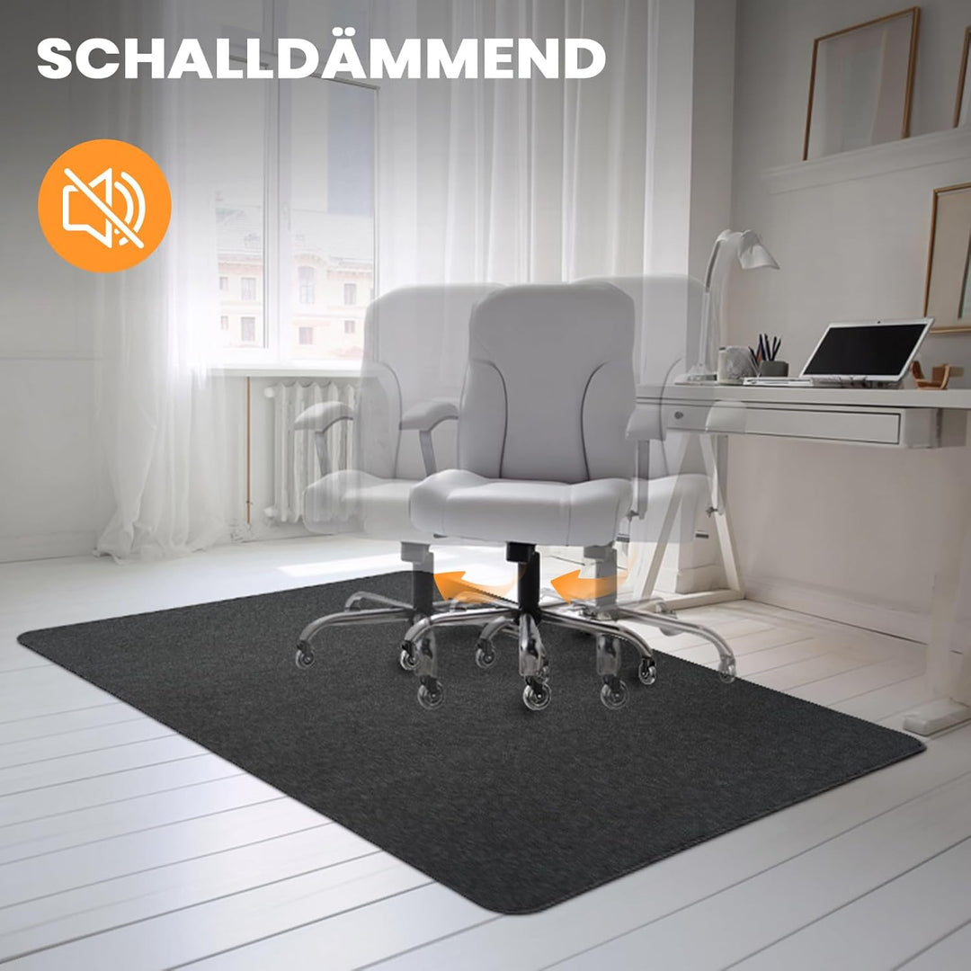 COSYLAND Bodenschutzmatte 90×120 cm, Bürostuhl Unterlage für Hartböden, Kratzfeste Schreibtischstuhl