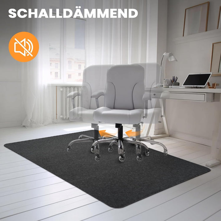 COSYLAND Bodenschutzmatte 90×120 cm, Bürostuhl Unterlage für Hartböden, Kratzfeste Schreibtischstuhl