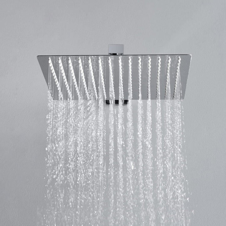JOHO 304 Kopfbrause Duschkopf Regendusche Einbauduschkopf 30x30cm 30*30cm ECKE, 30*30cm ECKE