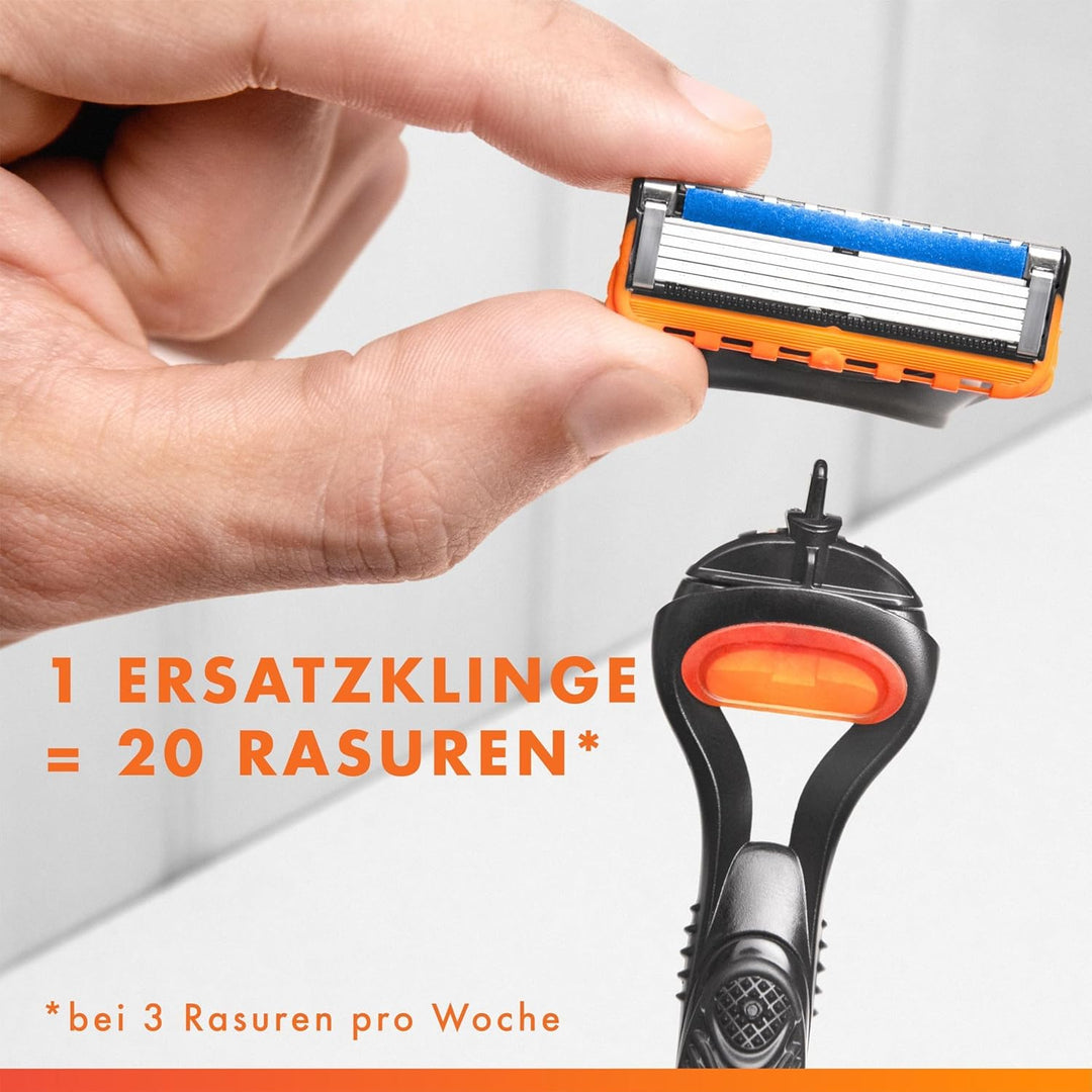 Gillette Fusion5 8 Ersatzklingen, mit grösserem Gleitstreifen für ein sanftes Gleiten und 5 Klingen