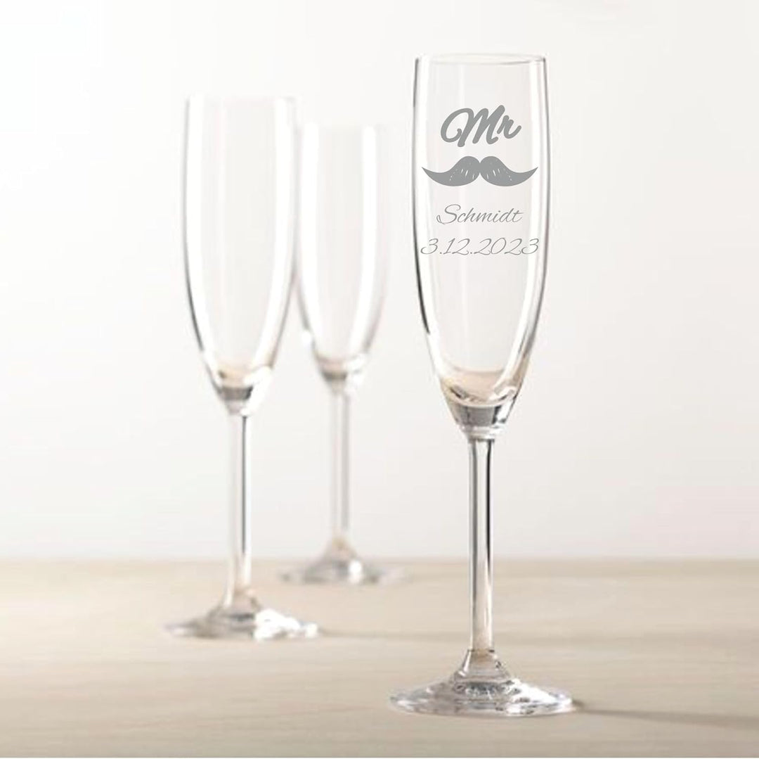 Geschenk zum Valentinstag – Sekt Geschenksets – Sektglas mit Gravur 200ml – Hochzeitsgeschenke – Ges