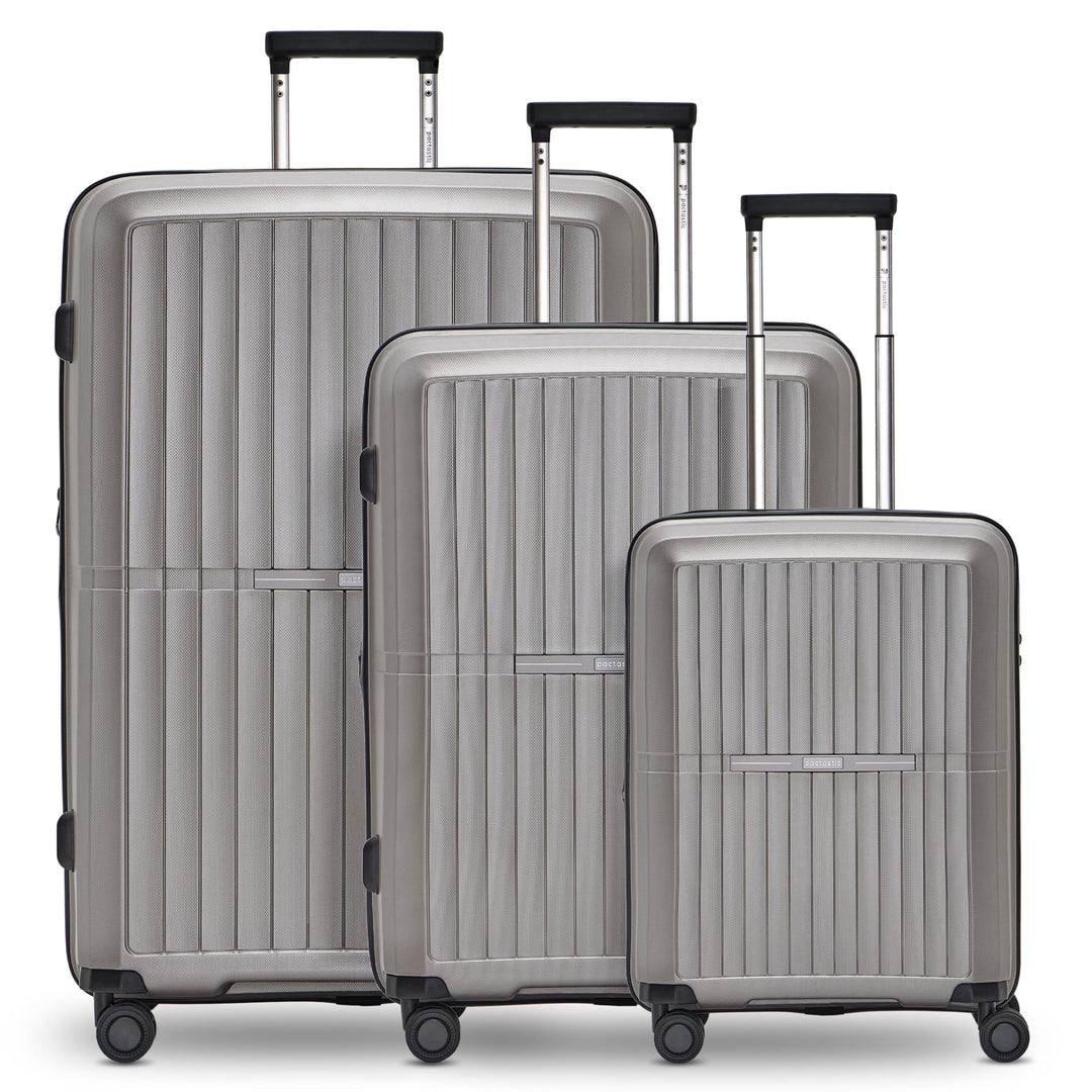 Pactastic Ultra leicht Hartschalen Koffer-Set 3-teilig | Robustes Polypropylen Material | mit Dehnfa