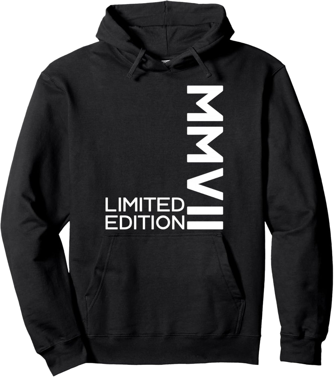 LIMITED EDITION 2007 MMVII RÖMISCHE ZAHLEN 16. GEBURTSTAG Pullover Hoodie