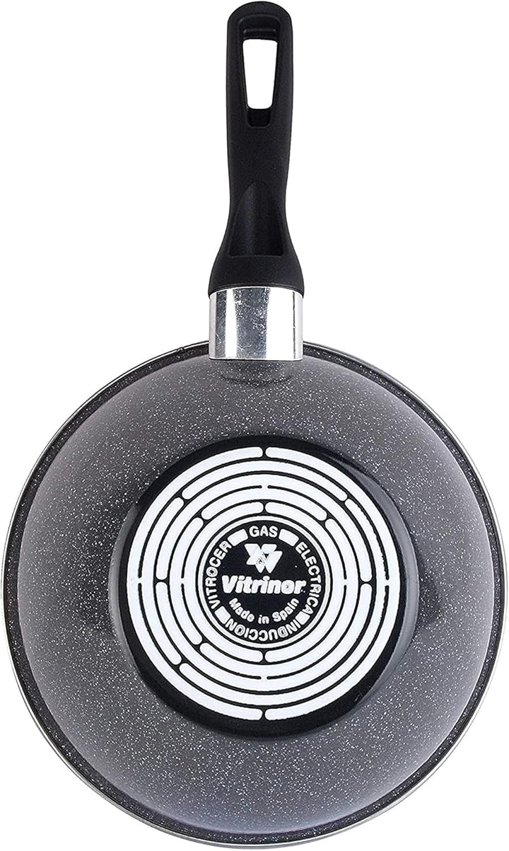 MAGEFESA 02108247 Wok Gransasso 28 cm, Emaillierter Stahl, Schwarz