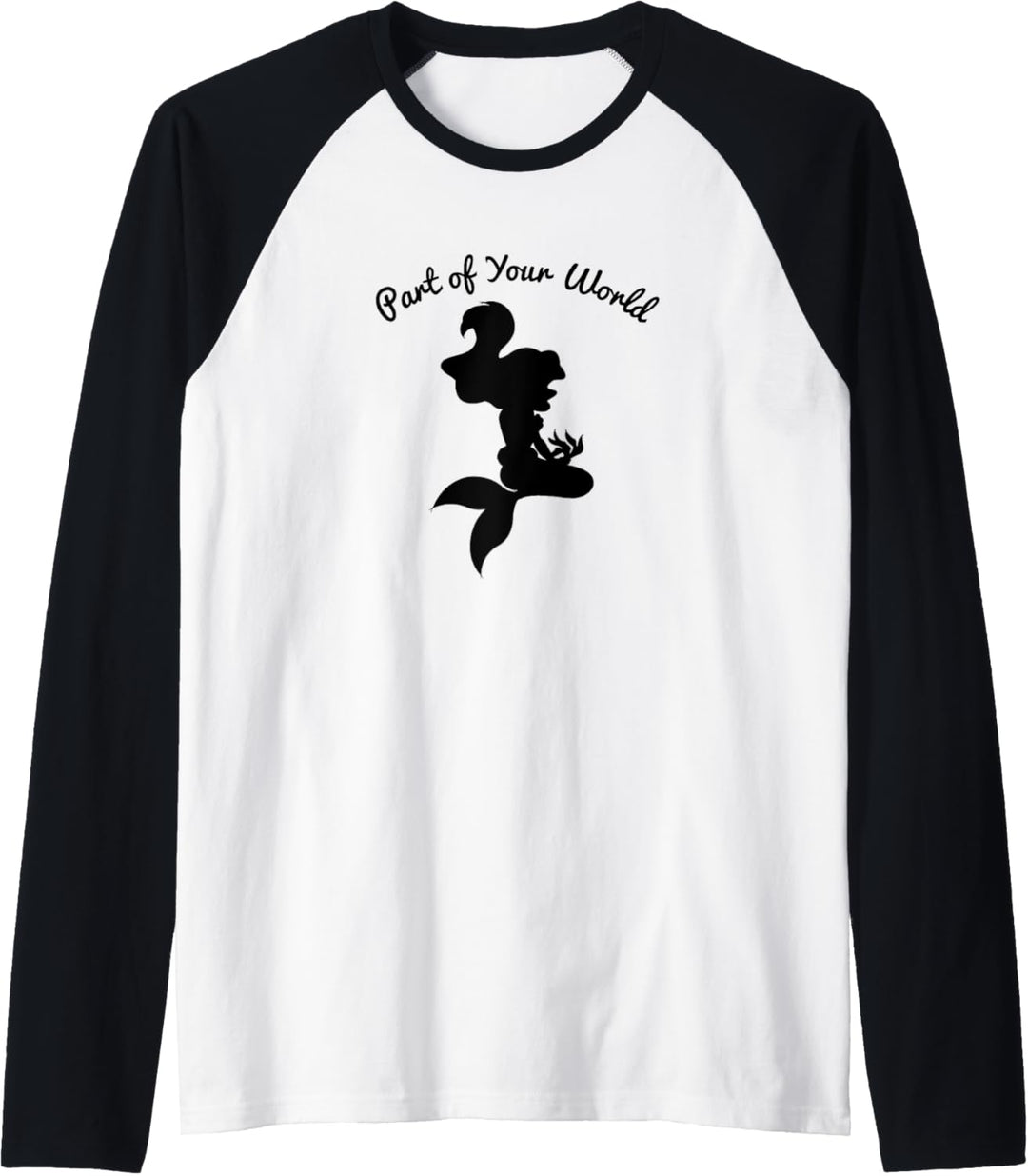 Disney The Little Mermaid Ariel Silhouette Raglan