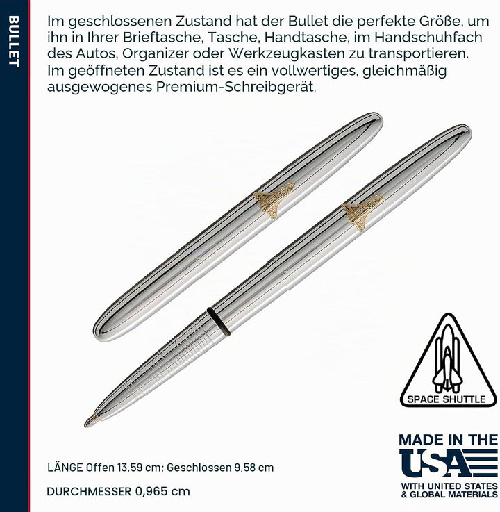 Fisher Space Pen Chrome Bullet Space Pen, 1 Stück (1er Pack)