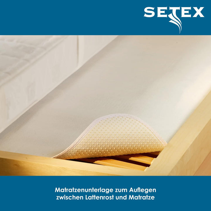 Setex - Matratzenunterlage Classic mit Noppen 160x200cm - Rutschfester Matratzenschoner zum Auflegen