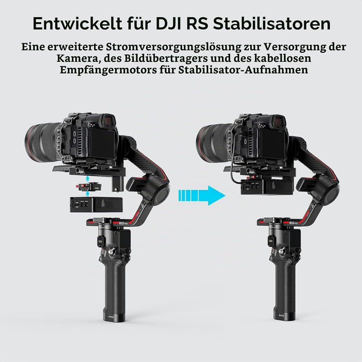 SmallRig RS3 RS3 Pro RS2 RSC2 Mini V-Mount Akkuplatte für DJI RS 3 / RS 3 Pro/RS 2 / RSC 2, mit V-Lo