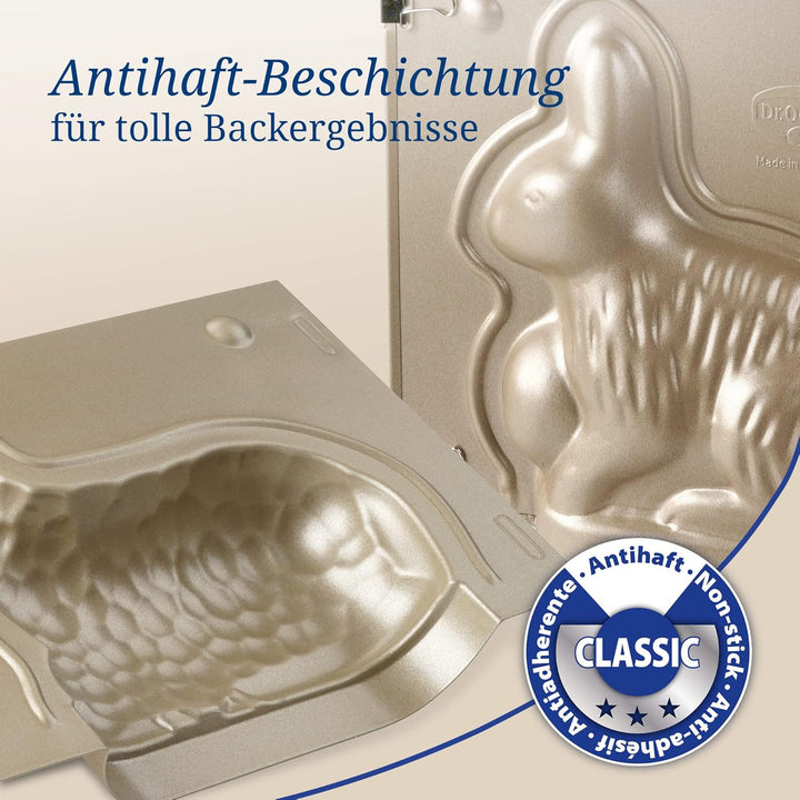 Dr. Oetker Osterlamm und Hase Backformen Set zu Ostern – 700 &amp; 600 ml Füllvolumen – 3D Kuchenformen