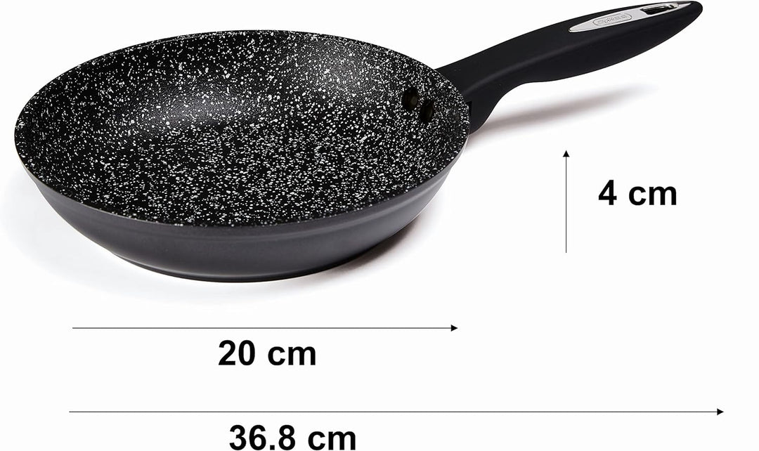 Zyliss E980063 Ultimate Bratpfanne Antihaftbeschichtung, 20cm, Geschmiedetes Aluminium, Schwarz, Gee