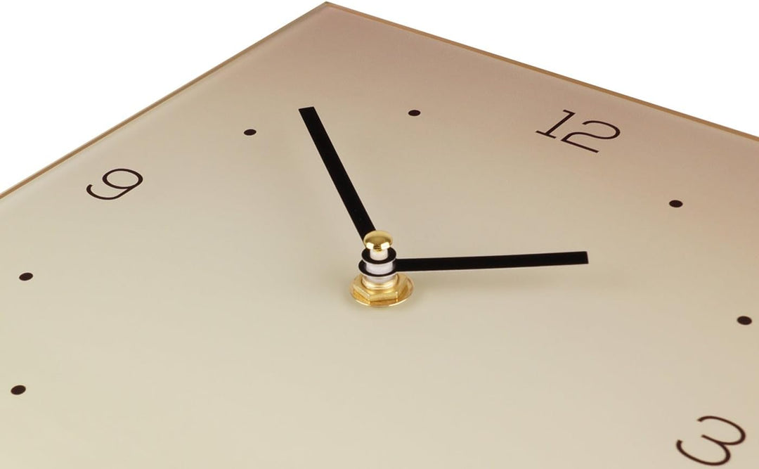 levandeo Wanduhr aus Glas 20x60cm Uhr als Glasbild Steine Meer Natur Dekoration