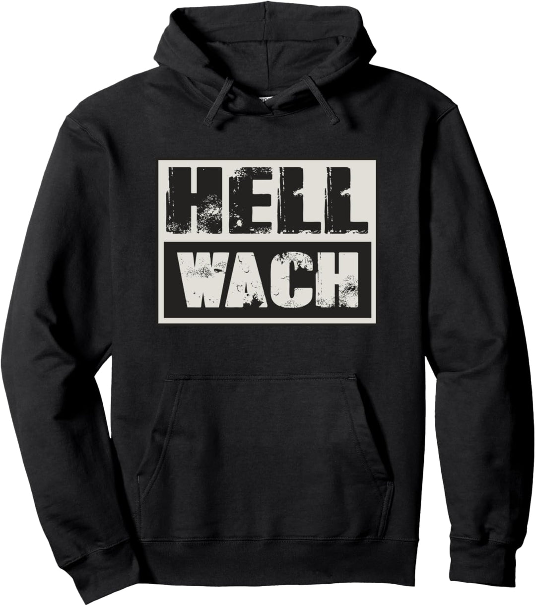 Black White Party Techno Rave Feier Spruch - Hell Wach Pullover Hoodie