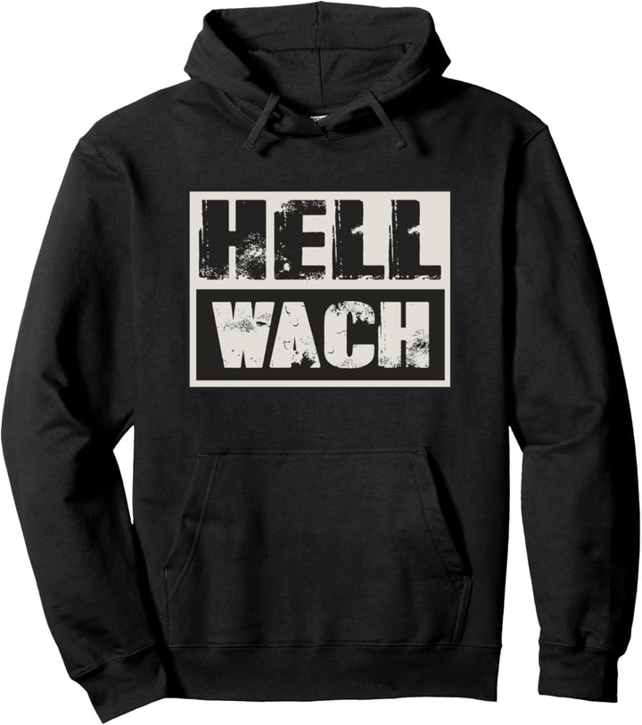 Black White Party Techno Rave Feier Spruch - Hell Wach Pullover Hoodie