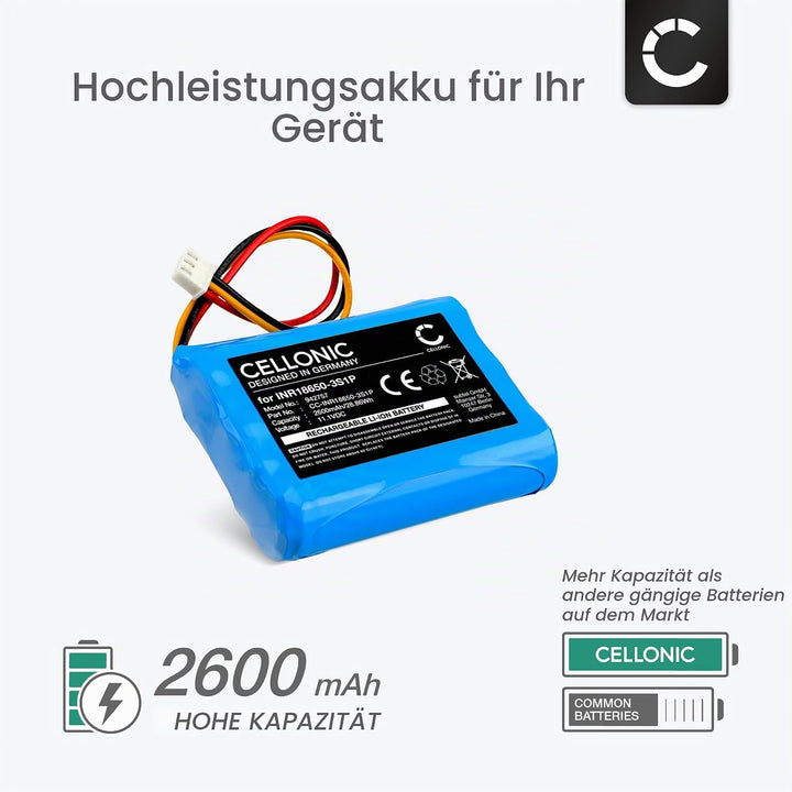 CELLONIC, Lautsprecherakku kompatibel mit DOCKIN D Fine, D Fine 2, D Fine 2 Plus (2600mAh, 11.1V) Er