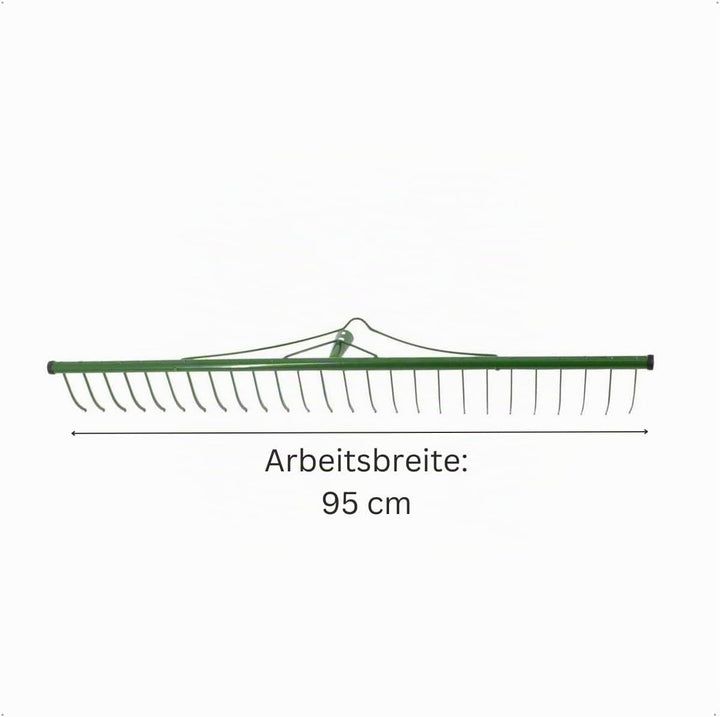 Rekord Heurechen mit 26 Zinken Breite 95 cm aus Stahl, pulverbeschichtet - ohne Stiel, Laubrechen, R
