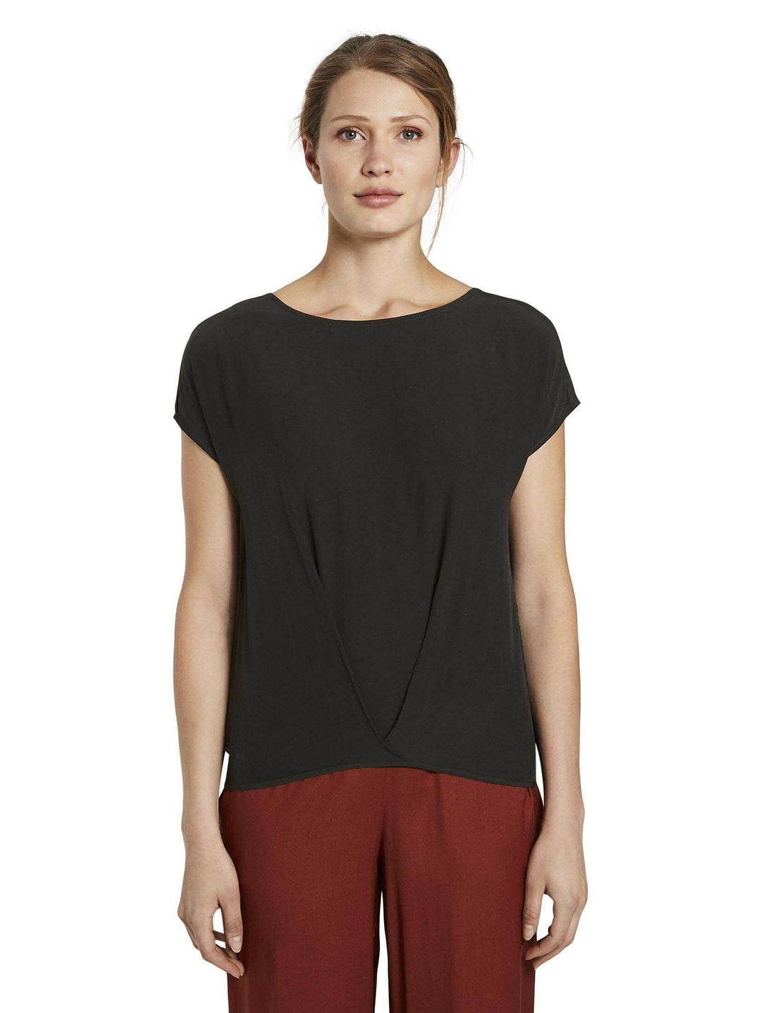 TOM TAILOR Damen Bluse 34 14482 - Deep Black, 34 14482 - Deep Black