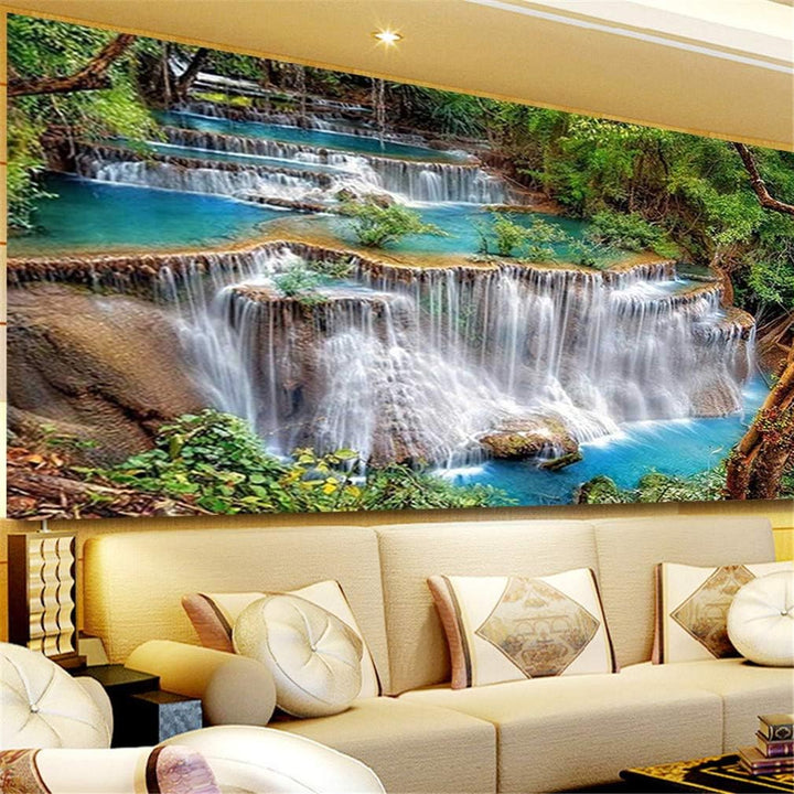 Nicole Knupfer 5D Wasserfall Diamant Painting Kit DIY Full Bohrer Diamond Malerei Handgemachtes Wohn