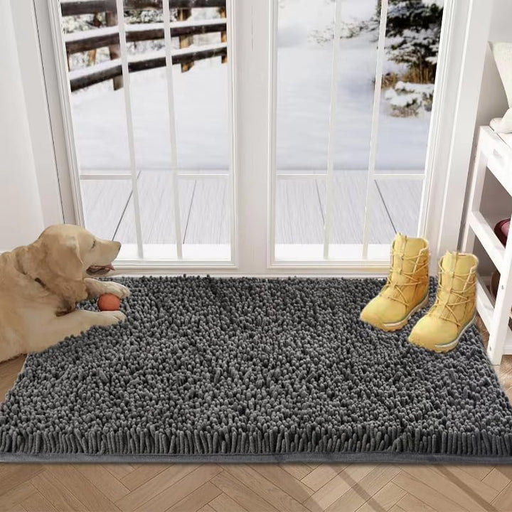 Saugfähige Chenille Fussmatte für den, rutschfeste Badematte, schlammiger Hund, waschbare Matte, sch