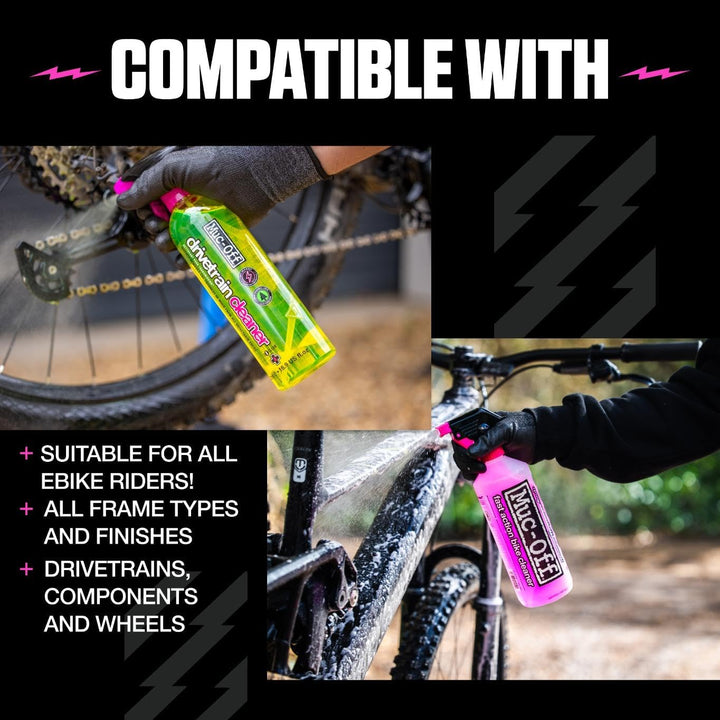 Muc-Off eBike Ultimate Kit – Must-Have-Set zum Reinigen, Schützen und Schmieren Ihres E-Bikes – inkl