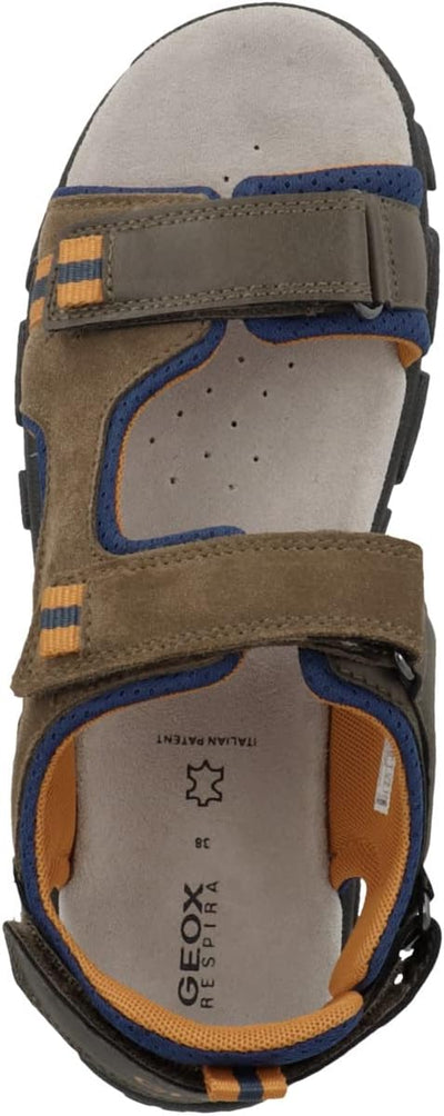 Geox Mädchen Jr Strada A Sandalen 25 EU Brown Avio, 25 EU Brown Avio