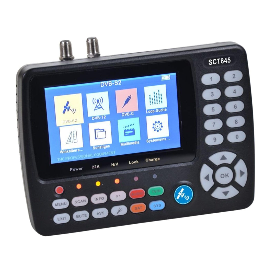 Summit SCT 845 Satelliten Messgerät I Sat Finder für DVB-S/S2, DVB-T/T2 & DVB-C I Digitales Messgerä