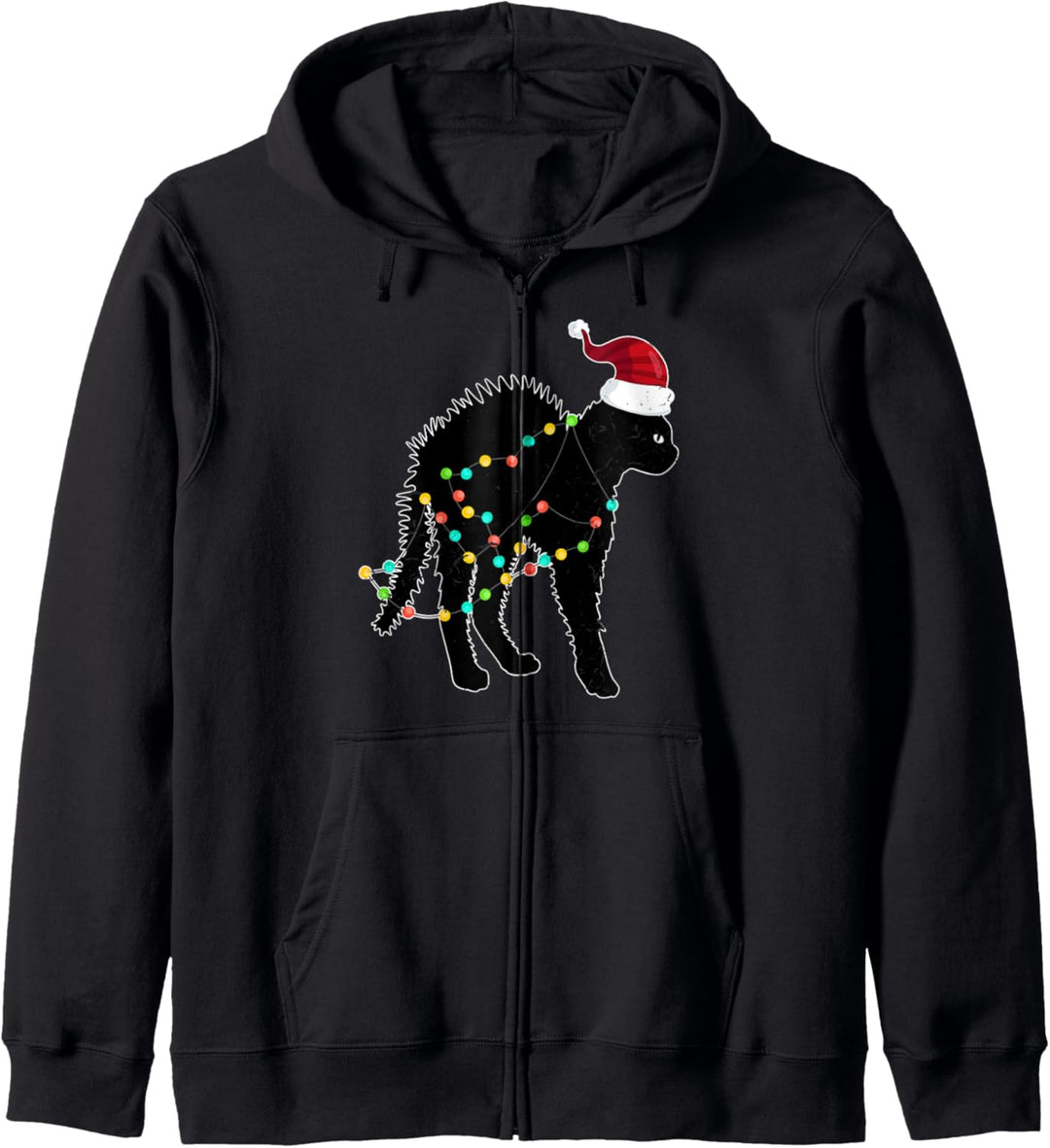 Katze Mit Weihnachtskugeln Weihnachten Weihnachtslichter Kapuzenjacke