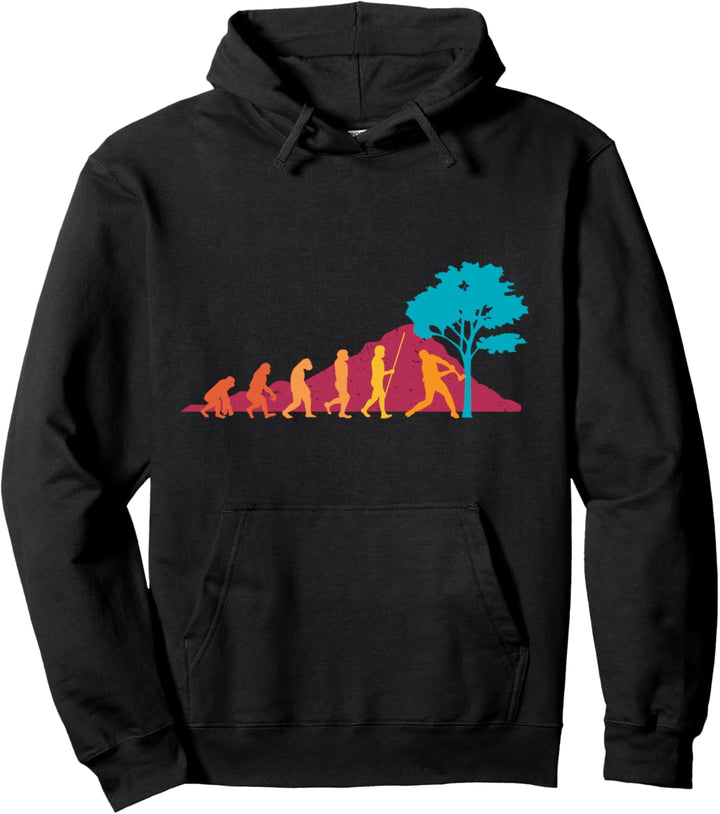 Evolution Holzfäller Baumfäller Kettensäge Förster Beruf Pullover Hoodie