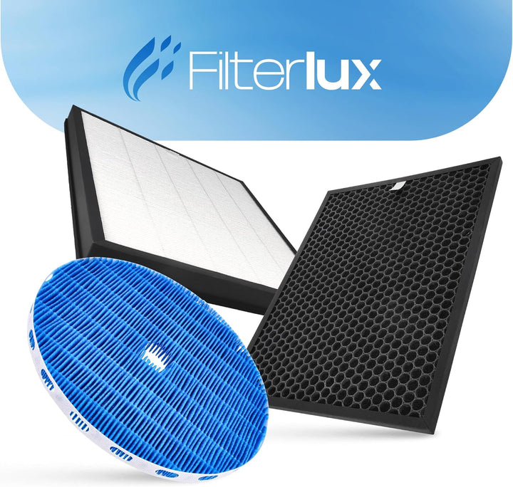 FILTERLUX® 3 PACK 1X HEPA FILTER 1XAKTIVKOHLEFILTE 1XLUFTBEFEUCHTER FILTER FÜR P.HILIPS AC2729 | Zub