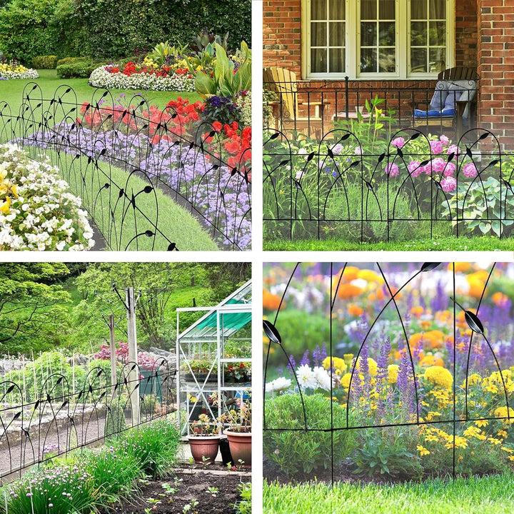 Thealyn Metall dekorative Gartenzaun Grenze, 81 cm x 4.87m, rostfrei Schmiedeeisen Landschaft Zaun f