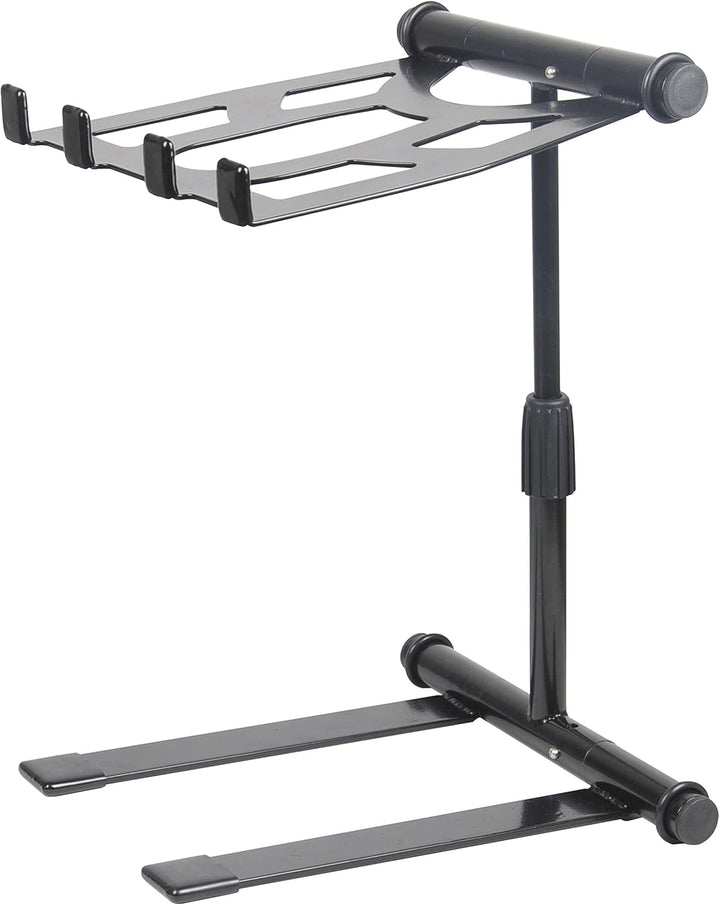 Fame Extrem Stabiler Laptop-Ständer, höhenverstellbar 180-360mm, klappbar, schwarz, ideal für unterw