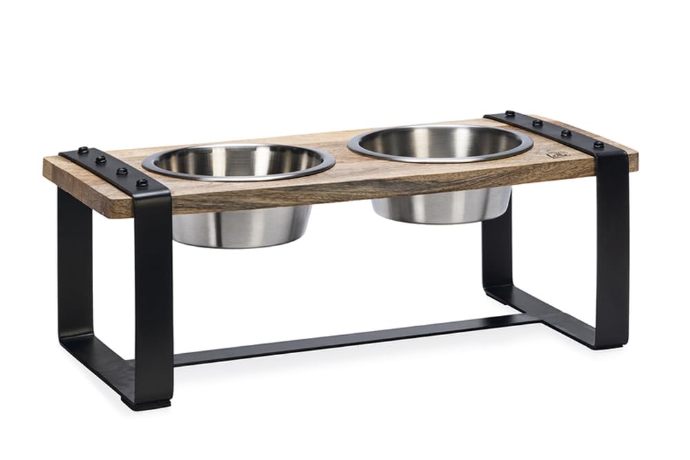 Beeztees K&Bz Hundegeschirr, Holz, Karint, 48 x 22 x 18 cm, 2 x 650 ml, Braun, 2000 g, 48 x 22 x 18