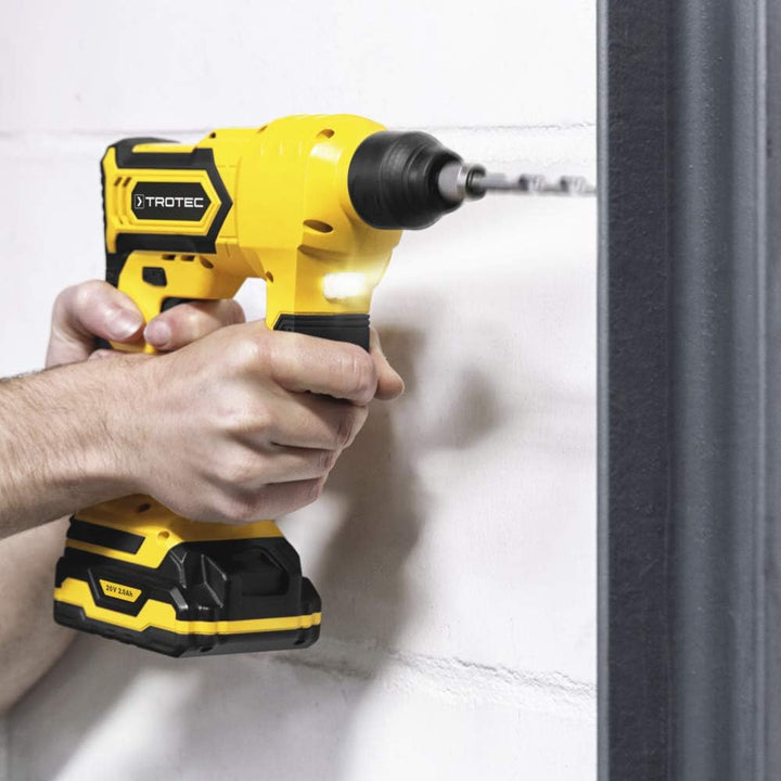 TROTEC Bohrhammer PRDS 10‑20V – Schlagstärke 1 J, pneumatisches Hammerwerk, 20 V Akku, 1 Stunde Lade