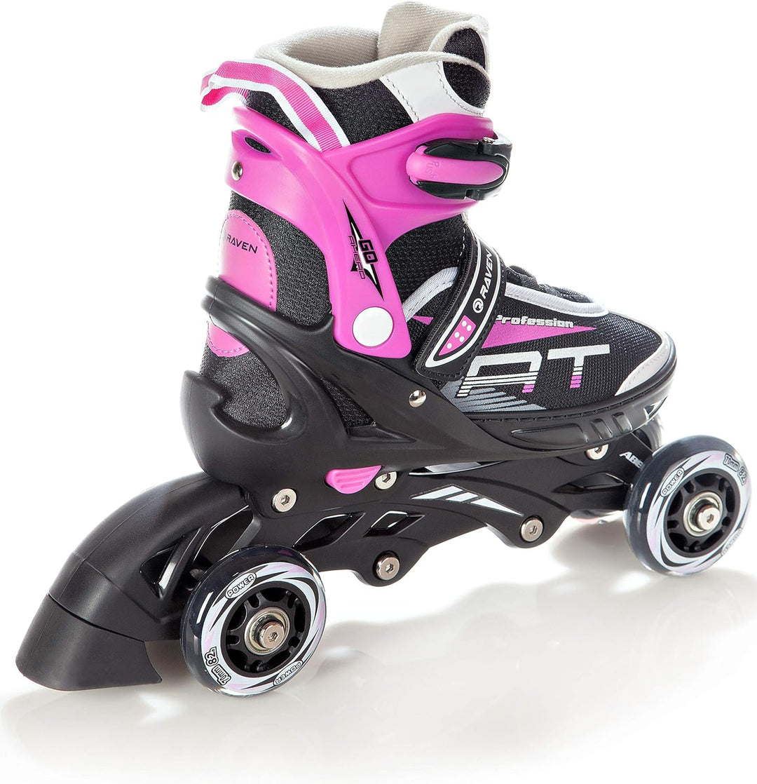 RAVEN Profession 4in1 Inlineskates Triskates Rollschuhe Schlittschuhe Inliner für Kinder und Erwachs