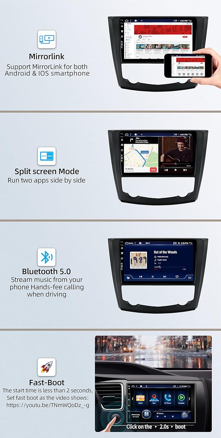 JOYX - [6G+128G] - Android 15 IPS Autoradio Passt für Renault Kadjar (2015-2019) - Kabellos CarPlay/