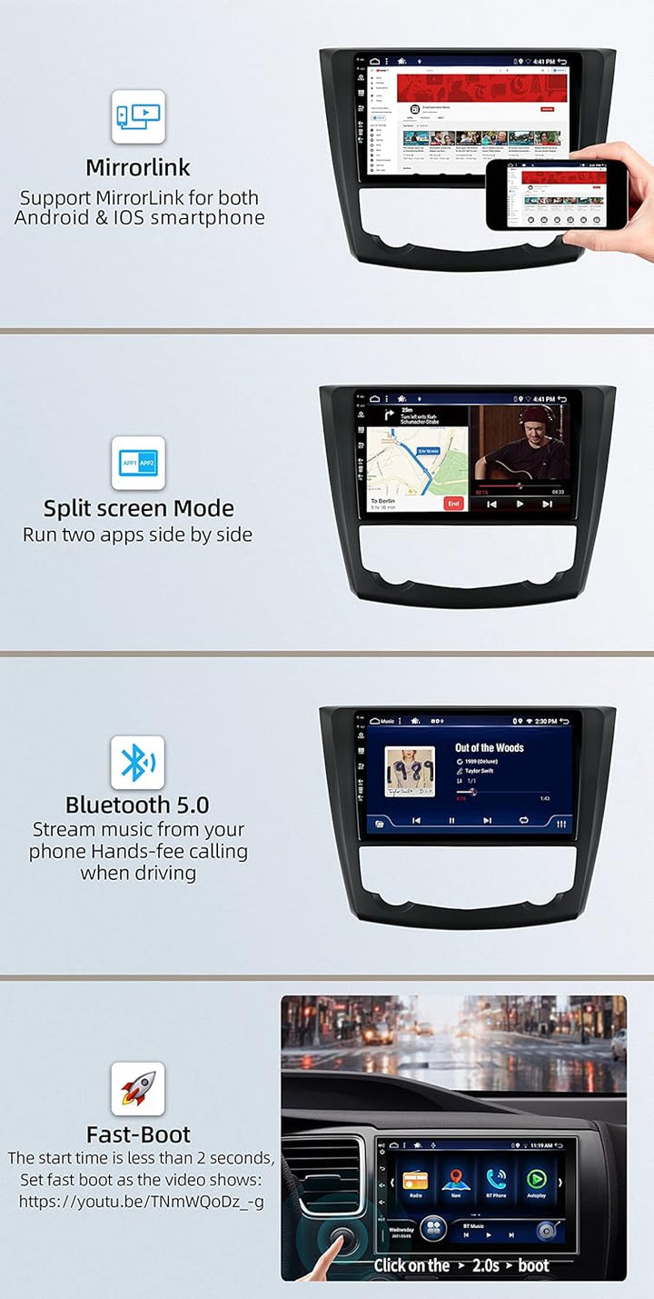 JOYX - [6G+128G] - Android 15 IPS Autoradio Passt für Renault Kadjar (2015-2019) - Kabellos CarPlay/